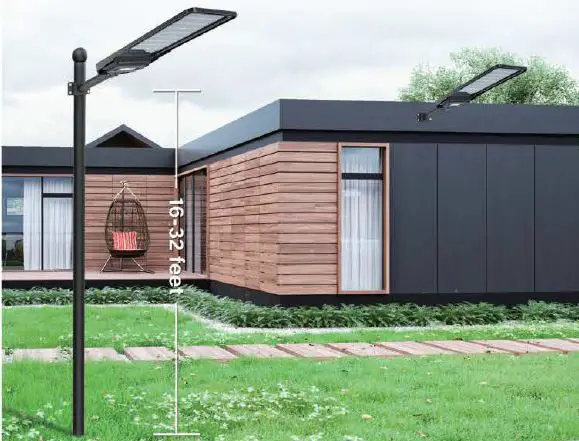 BNT 800W 2PACK Solar Street Light User Manual - RECOMMENDED INSTALLATION HEIGHT