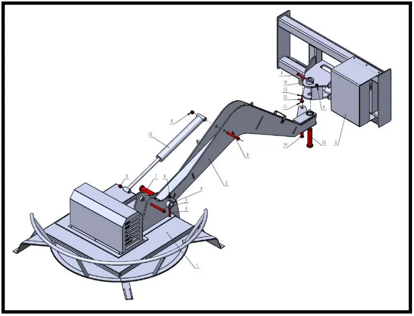 AGT INDUSTRIAL AGT BDRC48 Skid Steer Articulating Brush Cutter - Technical parameters 2
