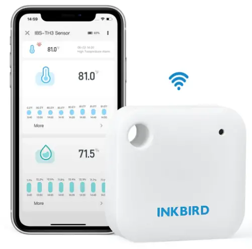 INKBIRD IBS-M2S Wireless Temperature Humidity Sensor with WiFi Gateway