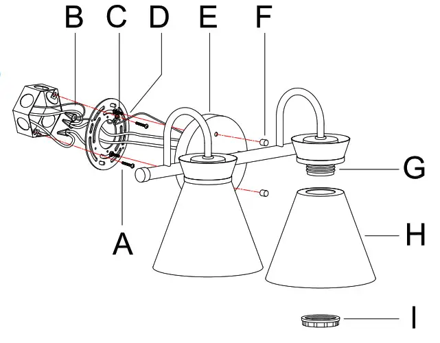 ZEVNI Z-E8EY7ZF2-59W2 2-Light Polished Brass Wall Sconce - ground