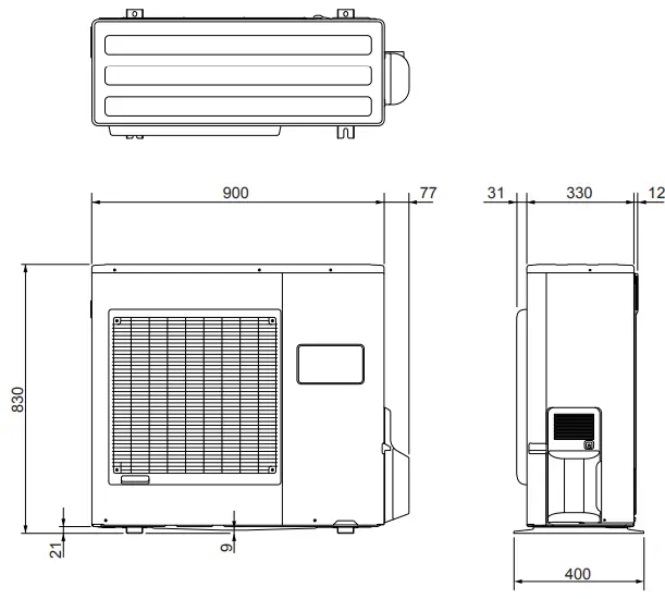 FUJITSU-ARYA30LBTU-Split-Type-Air-Conditioner-Duct-Type-fig-3