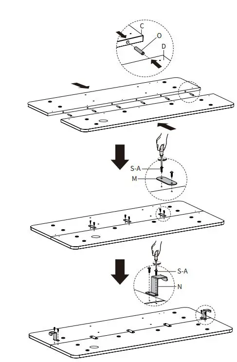 VIVO-DESK-E-P48KB-48-Inch-x-24-Inch-Mobile-Electric-Desk-with-2-Hooks-and-Keyboard-Tray-FIG-6