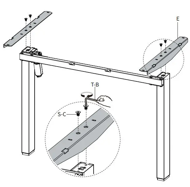 VIVO-DESK-E-P48KB-48-Inch-x-24-Inch-Mobile-Electric-Desk-with-2-Hooks-and-Keyboard-Tray-FIG-8