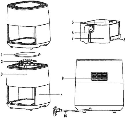 iCook IK-605W Air Fryer A1