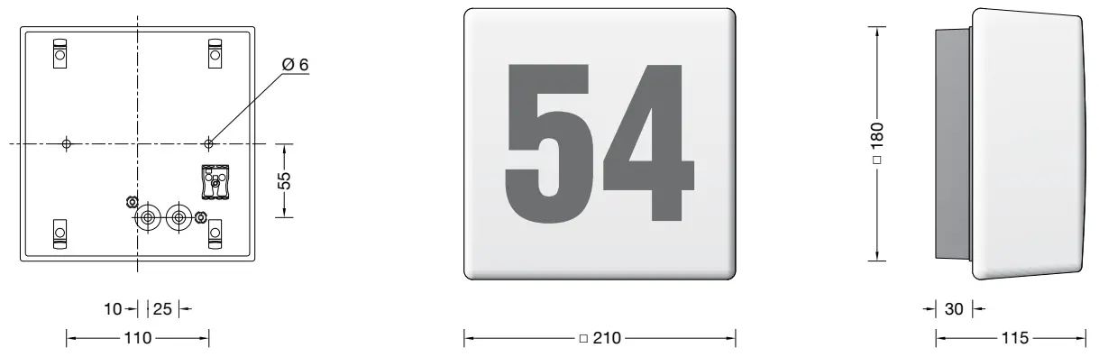 BEGA 37700 House Number Luminaire - Fig