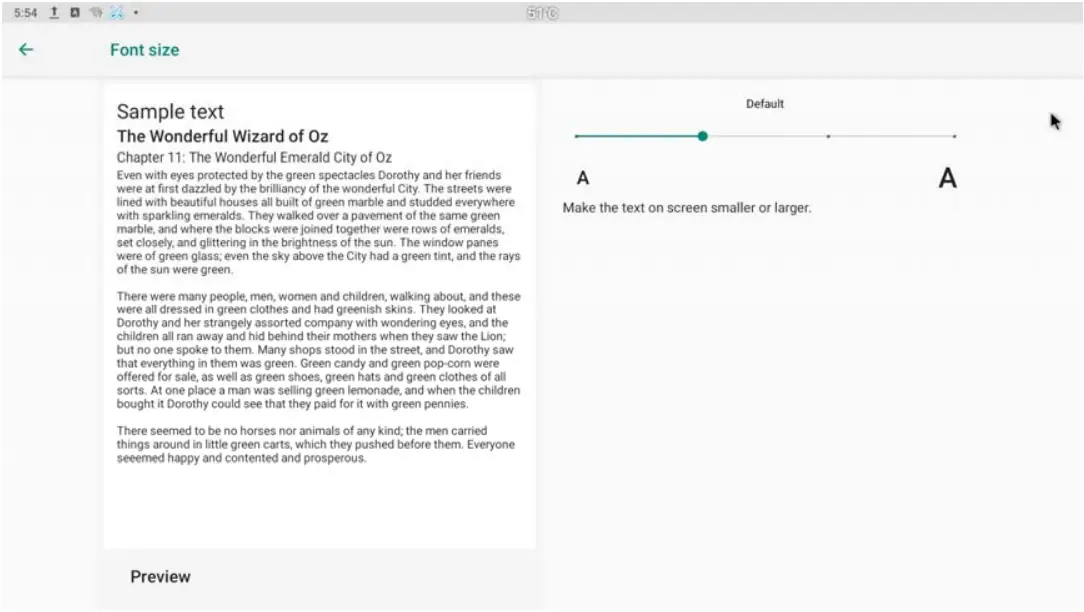 DELTA DS310 NovoDS Digital Signage Solution - Font size