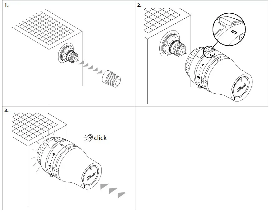 Danfoss 013G5245 Redia RA click Thermostatic Sensors Series - fig 1