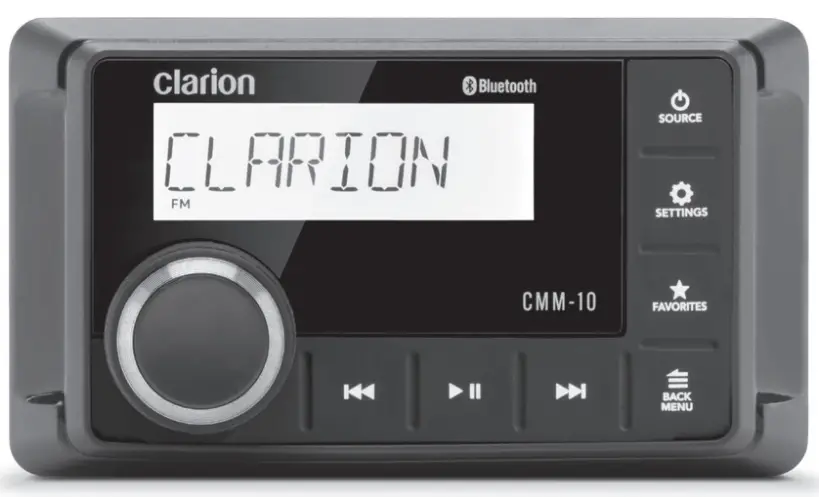 clarion CMM 10 Marine Source Unit with LCD Display -