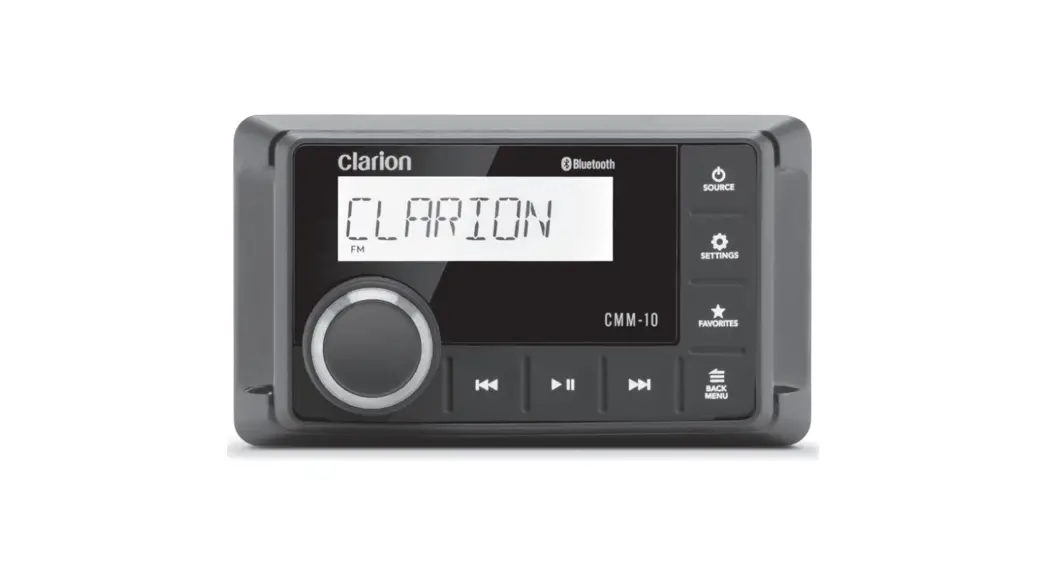 Clarion Cmm-10 Marine Source Unit With Lcd Display Owner's Manual