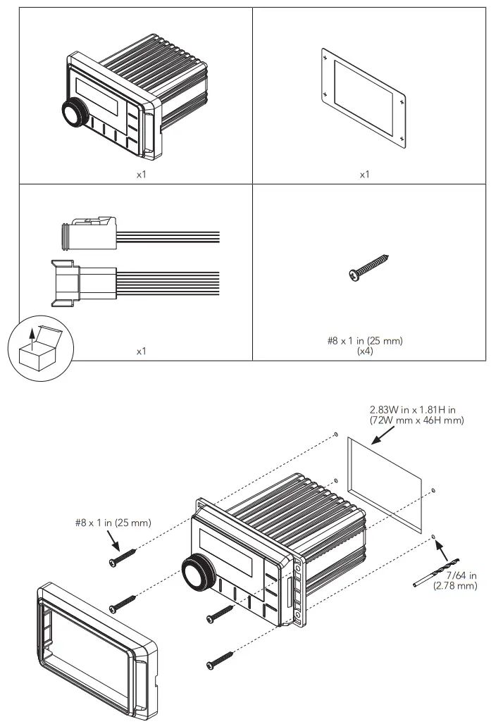clarion CMM 10 Marine Source Unit with LCD Display - fig1