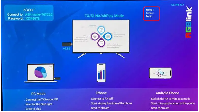RGBlink ASK nano Wireless Presentation and Collaboration System 25