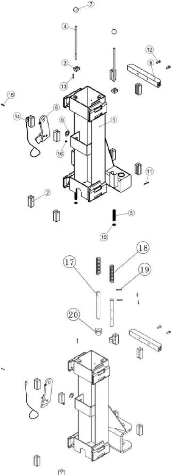 AGT INDUSTRIAL AGT B1000 Two Post Auto Lift - Structure Diaram