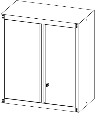 FUNKOL W328dx53692 White Metal Bathroom Storage Wall Cabinet with Lock A0