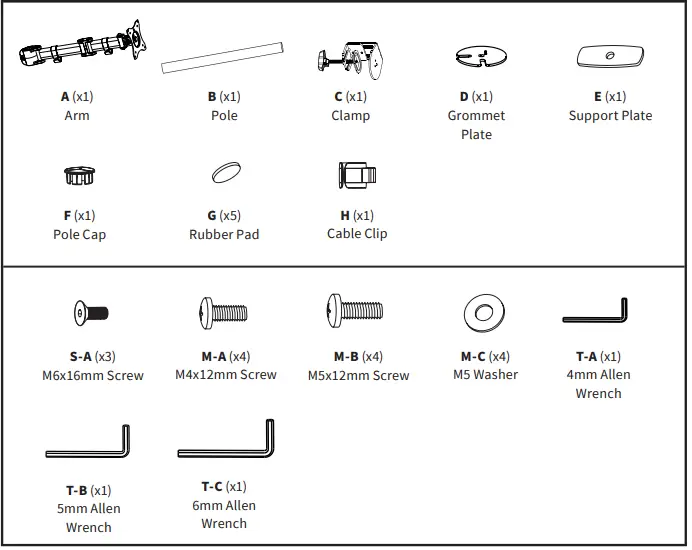 V I V O-STAND-V001M-Single-Monitor-Desk-Mount-fig-1
