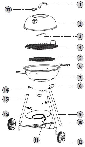 LANDMANN 7202240A Charcoal Grill 02
