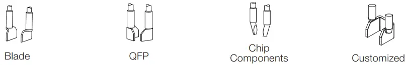 JBC AT420 Adjustable Thermal Tweezers - list