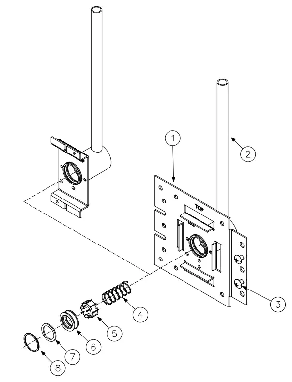 Amico Dual Medical Gas Outlets - Assembly 1
