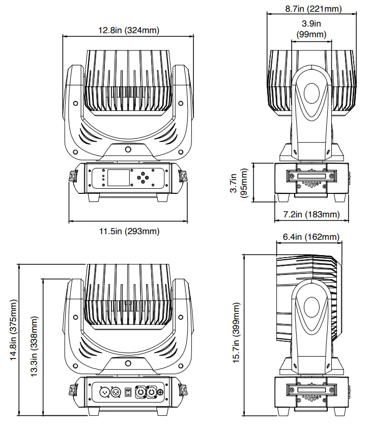 ELIMINATOR ADJ Stryker Wash RGBW LED Moving Head Wash Fixture - Fig 10