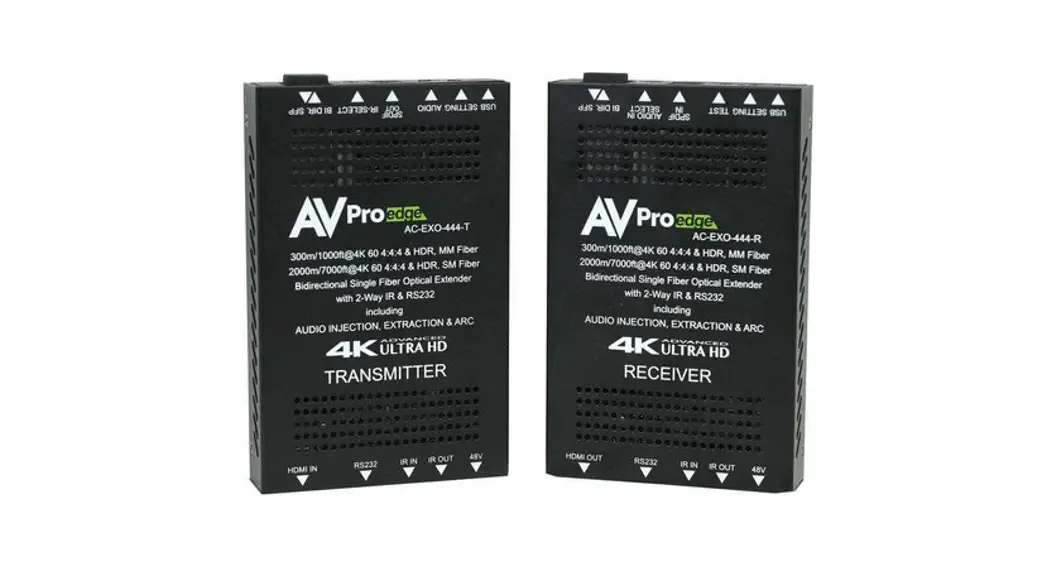 Avpro Edge Ac-exo-x-kit 8k Fiber Optic Extender Kit User Manual Avpro Edge Ac-exo-x-kit 8k Fiber Optic Extender Kit User Manual