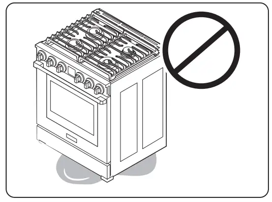 dacor DOP30 40G Gas Pro Range - Location safety