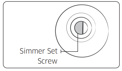 dacor DOP30 40G Gas Pro Range - low setting