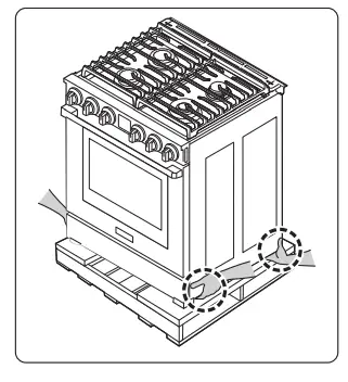 dacor DOP30 40G Gas Pro Range - pallet2