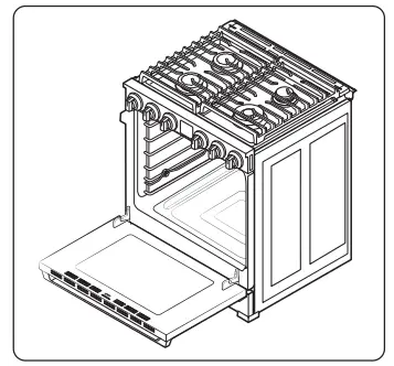 dacor DOP30 40G Gas Pro Range - range