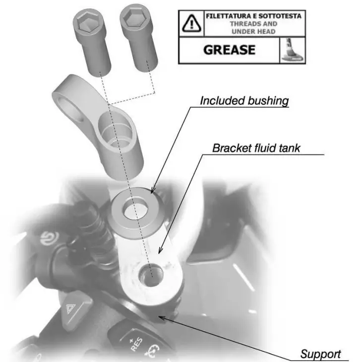 rizoma BS736 Mirror Adapter - PART NUMBER 3