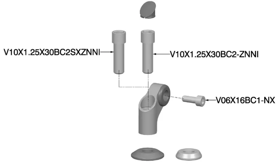 rizoma BS736 Mirror Adapter - PART NUMBER