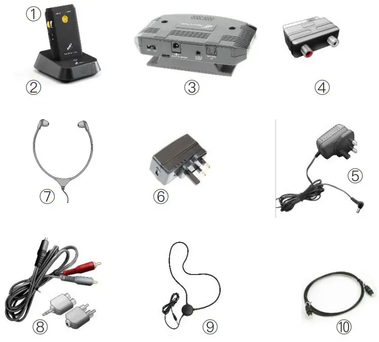 Hear4U echo Charger Wireless TV System with Microphone - fig