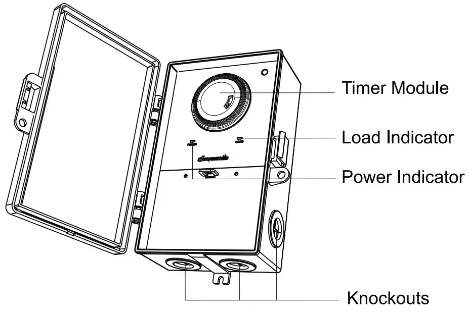 dewenwils HOMT01B Pool Pump Mechanical Timer Box - fig