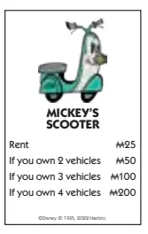 Hasbro F5267 Monopoly Disney Mickey and Friends Edition Board Game - Vehicles