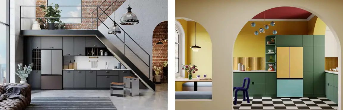 Samsung RF24BB6600AP Bespoke Counter Depth 3 Door French Door Refrigerator 13