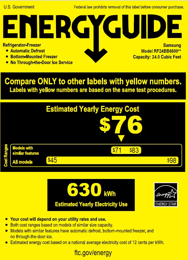 Samsung RF24BB6600AP Bespoke Counter Depth 3 Door French Door Refrigerator 18