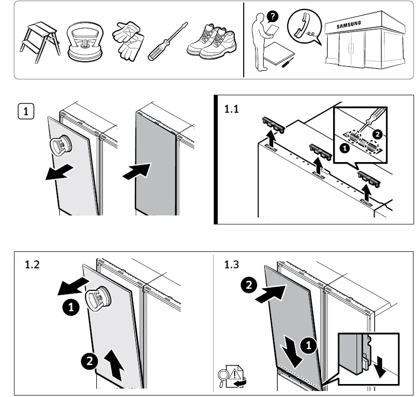 Samsung RF24BB6600AP Bespoke Counter Depth 3 Door French Door Refrigerator 20
