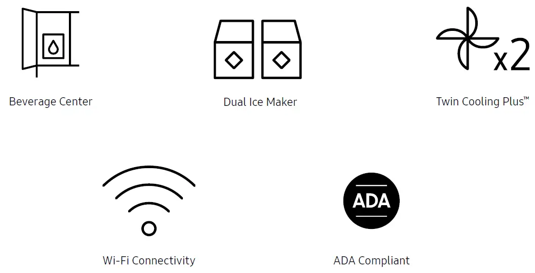 Samsung RF24BB6600AP Bespoke Counter Depth 3 Door French Door Refrigerator 22