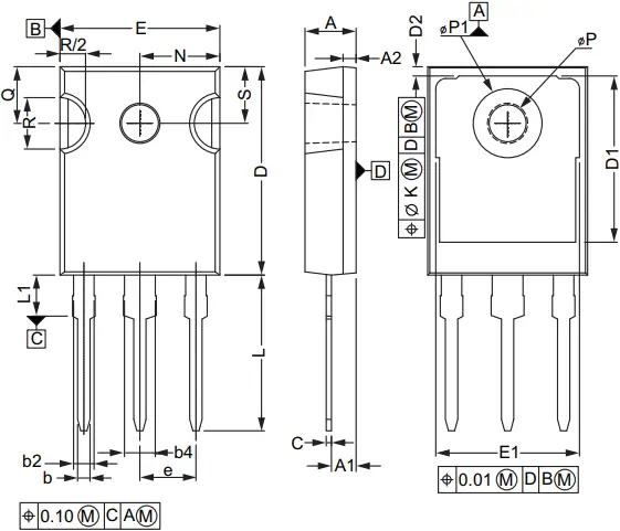 IRFP250 Vishay Siliconix Footprint And Symbol - b7