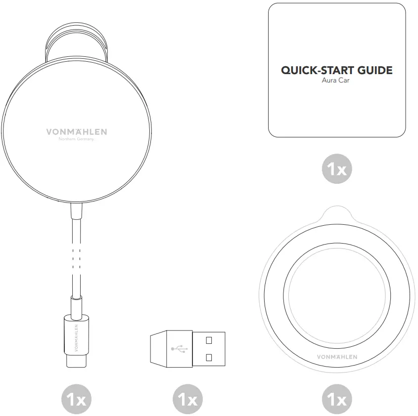 Vonm hlen Aura Car Magnetic Charge Pad - in the Box