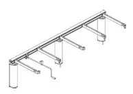 ROPOX FlexiManual FlexiCorner Manual Height Adjustable System - LENGTH 3