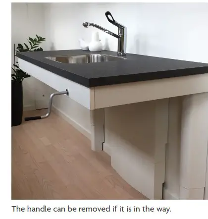 ROPOX FlexiManual FlexiCorner Manual Height Adjustable System - handle