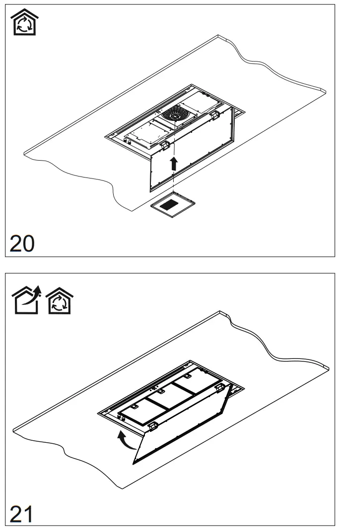 smeg KLT9L4X Ceiling Extractor Ceiling Extractor - Parts 12
