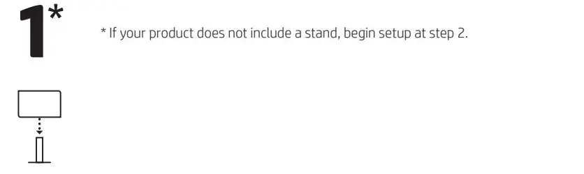 hp E27m G4 Conferencing Monitor - If your product does not include a stand