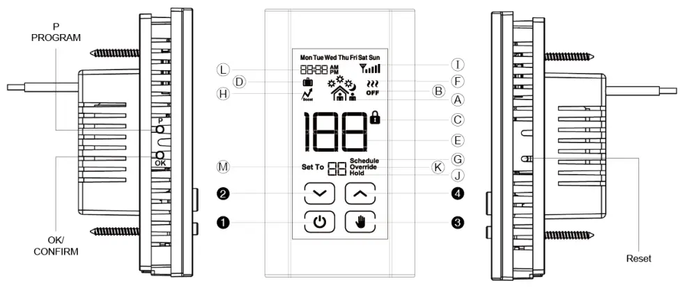 King K901-B Wifi Programmable Thermostat - Fig 2