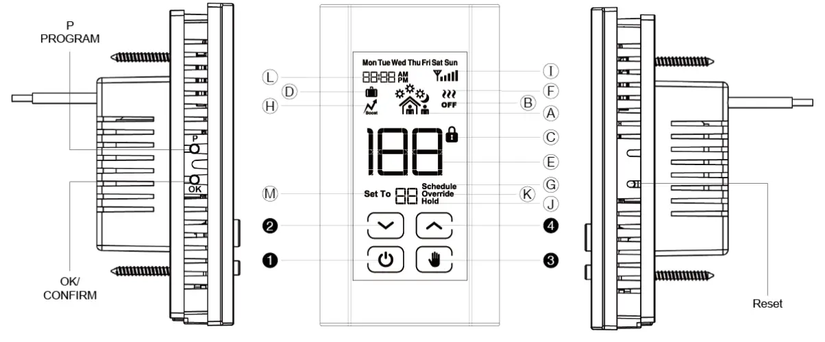 King K901-B Wifi Programmable Thermostat - Fig 42