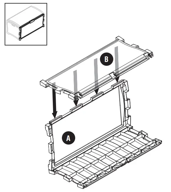 Suncast DBW9936 Rattan Deck Box - assembly 2