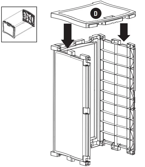 Suncast DBW9936 Rattan Deck Box - assembly 3