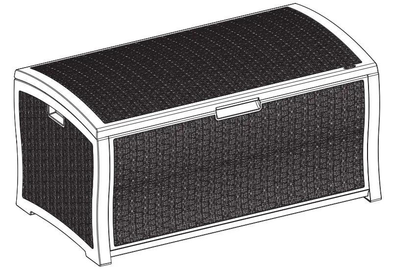 Suncast DBW9936 Rattan Deck Box