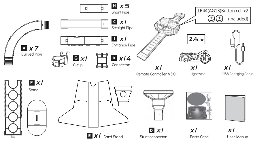 TRON TTR23 Lightcycle Track Set -