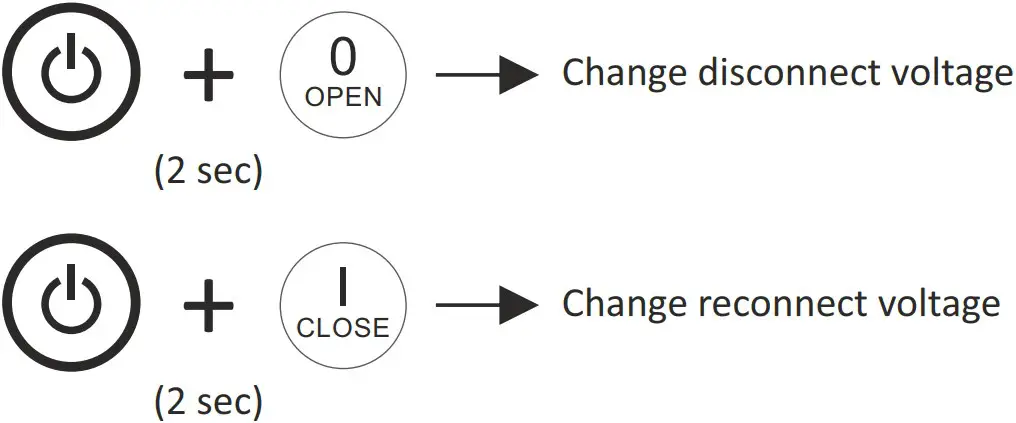 Change disconnect and reconnect voltage levels