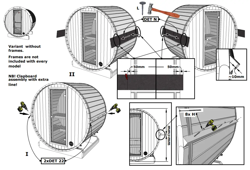 Polhus Sauna 160 Ø200 EDDA and TORA Thermo Barrel - Figure 18